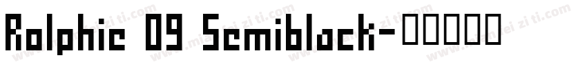 Rolphie 09 Semiblack字体转换